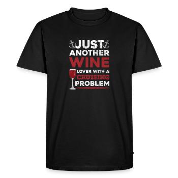 1er Cruise Wine Lover Cruising and Drink Gift - T-shirt Premium bio Homme - noir - Devant - Nico (187cm)