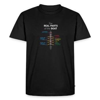 Type d’aviron Sport d’équipe - T-shirt Premium bio Homme - noir - Devant - Nico (187cm)