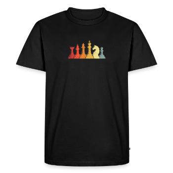 Pièces d’échecs Jeux d’échecs Sports d’échecs Cadeau - T-shirt Premium bio Homme - noir - Devant - Nico (187cm)