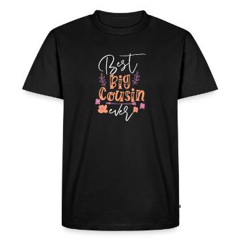 Best Big Cousin Grand Cousin Gift Girl - Men's Premium Organic T-Shirt - black - Front - Nico (187cm)