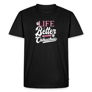 Chihuahua rétro chiot chihuahua maman cadeau - T-shirt Premium bio Homme - noir - Devant - Nico (187cm)
