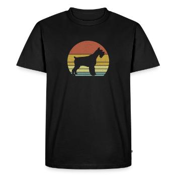 Schnauzer motif Dwarf Schnauzer Schnauzerhund - Men's Premium Organic T-Shirt - black - Front - Nico (187cm)