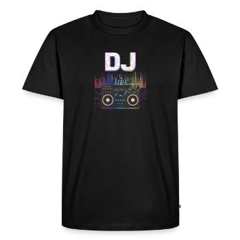 Dj musique amateur musique lecteur son cool drôle - T-shirt Premium bio Homme - noir - Devant - Nico (187cm)