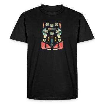 Cool retro pinball arcade - pinball arcade machine - Men's Premium Organic T-Shirt - black - Front - Nico (187cm)