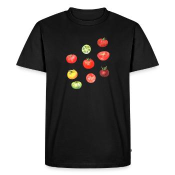 Tomato Pasta Italia Cook - Men's Premium Organic T-Shirt - black - Front - Nico (187cm)