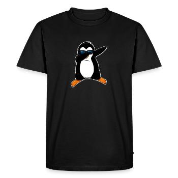 Pingouin dabbing mignon - T-shirt Premium bio Homme - noir - Devant - Nico (187cm)