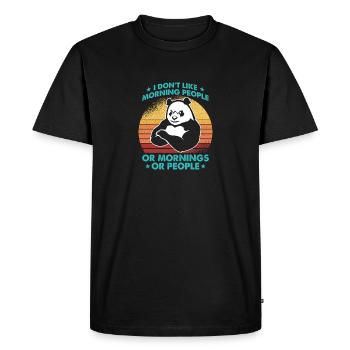I Hate Morning People And Mornings And People - Men's Premium Organic T-Shirt - black - Front - Nico (187cm)