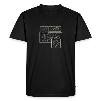 Black Roses Aesthetic Clothing Soft Grunge Clothes - Men's Premium Organic T-Shirt - black - Front - Nico (187cm)