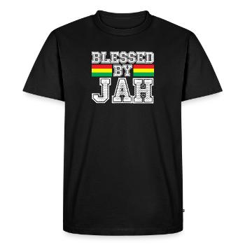 Reggae béni - T-shirt Premium bio Homme - noir - Devant - Nico (187cm)