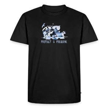 Preserve & Protect Environmental Protection Climate Protection Polar Bear - Men's Premium Organic T-Shirt - black - Front - Nico (187cm)
