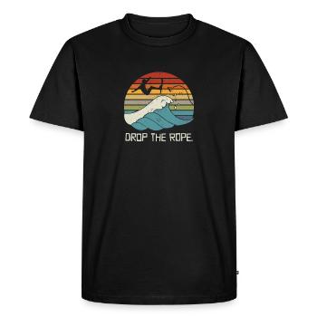 Drop The Rope Wake Surfing Wake Surf Wake Surfing - Men's Premium Organic T-Shirt - black - Front - Nico (187cm)