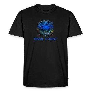 Protect protection de l’environnement Protection du climat raie raie - T-shirt Premium bio Homme - noir - Devant - Nico (187cm)