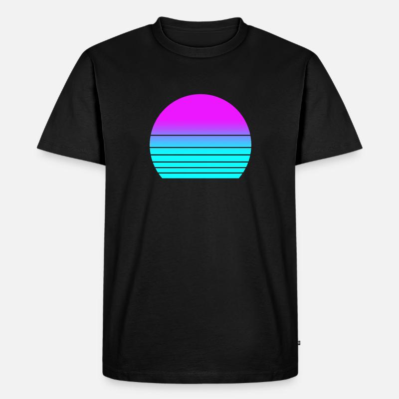 Sunset - Männer Premium Bio T-Shirt - Schwarz