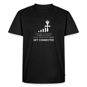 | Catholic priest Funny gift | - Men's Premium Organic T-Shirt - black - Front - Nico (187cm)