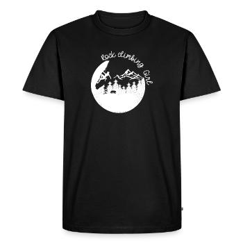 Fille d’escalade (2) - T-shirt Premium bio Homme - noir - Devant - Nico (187cm)