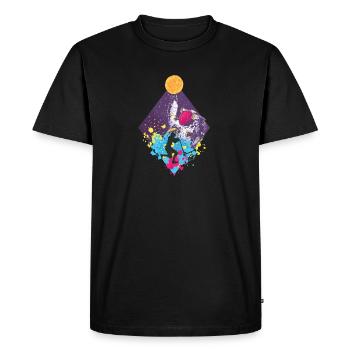 Trottinette Freestyle Cosmonaute Scooter Skatepark - T-shirt Premium bio Homme - noir - Devant - Nico (187cm)