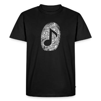 Musicien Musique Note Note Note Partitions Clé - T-shirt Premium bio Homme - noir - Devant - Nico (187cm)