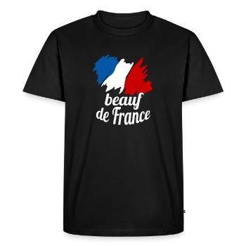 Beauf de France - T-shirt Premium bio Homme - noir - Devant - Nico (187cm)