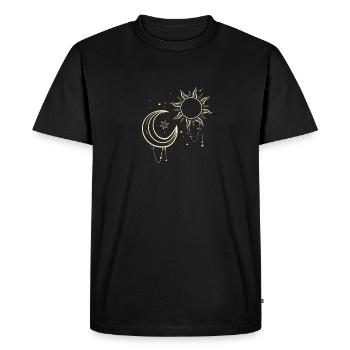 Astronomy Stars Sun Moon Planets Astronaute - T-shirt Premium bio Homme - noir - Devant - Nico (187cm)