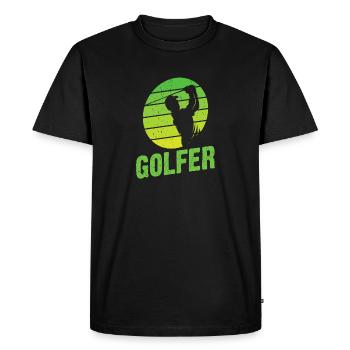 Golf golf golf golf cadeau - T-shirt Premium bio Homme - noir - Devant - Nico (187cm)