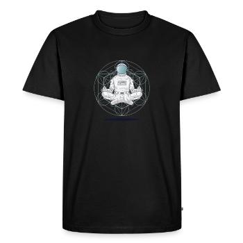 MÉDITATION SPATIALE DES ASTRONAUTES - T-shirt Premium bio Homme - noir - Devant - Nico (187cm)