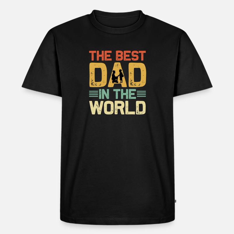Bester Vater der Welt - Männer Premium Bio T-Shirt - Schwarz