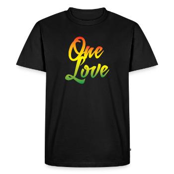 Reggae Amour - T-shirt Premium bio Homme - noir - Devant - Nico (187cm)