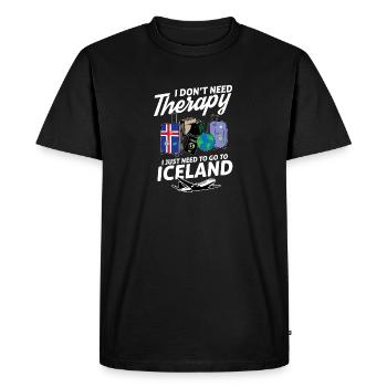 Iceland flag I Icelandic Souvenirs - Men's Premium Organic T-Shirt - black - Front - Nico (187cm)