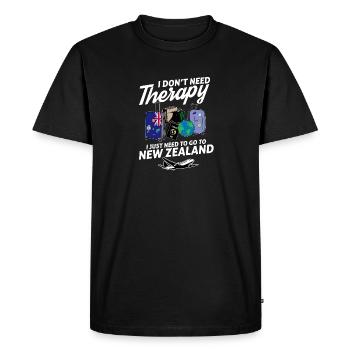 New Zealand flag I New Zealand Souvenirs - Männer Premium Bio T-Shirt - Schwarz - Vorne - Nico (187cm)