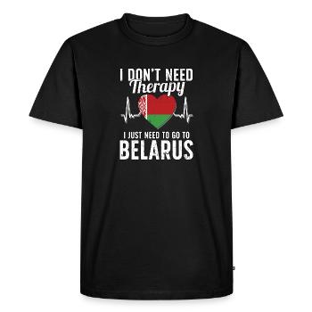 Belarus flag I Belarus Souvenirs - Men's Premium Organic T-Shirt - black - Front - Nico (187cm)