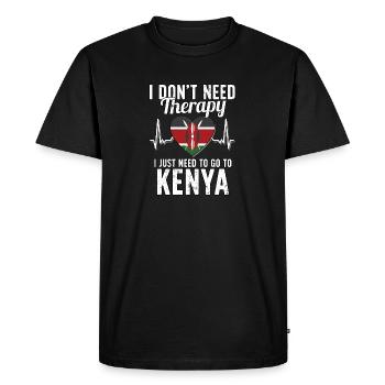 Kenya flag I Kenyan Souvenirs - T-shirt Premium bio Homme - noir - Devant - Nico (187cm)