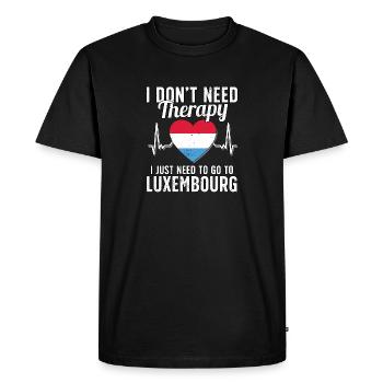 Luxembourg flag I Luxembourg Souvenirs - T-shirt Premium bio Homme - noir - Devant - Nico (187cm)