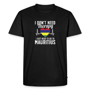 Maurice flag I Maurice Souvenirs - T-shirt Premium bio Homme - noir - Devant - Nico (187cm)