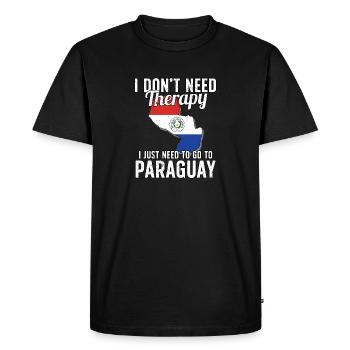 Paraguay flag I Paraguay Souvenirs - Men's Premium Organic T-Shirt - black - Front - Nico (187cm)