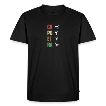 Capoeira Enfants Danse Arts Martiaux Danse de combat - T-shirt Premium bio Homme - noir - Devant - Nico (187cm)