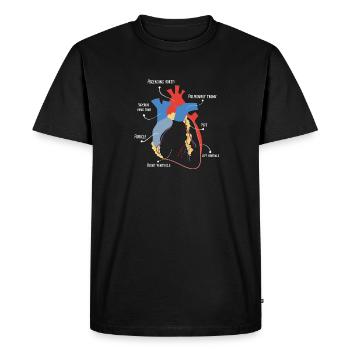 Anatomical Heart Medical Art - T-shirt Premium bio Homme - noir - Devant - Nico (187cm)