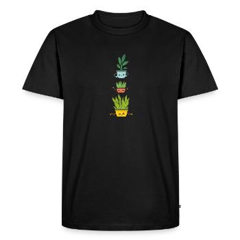 Plant Lover Gardener - Men's Premium Organic T-Shirt - black - Front - Nico (187cm)