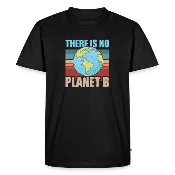 There is no Planet B - T-shirt Premium bio Homme - noir - Devant - Nico (187cm)