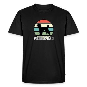 Poodle Dad I Retro Poodle Dad - Men's Premium Organic T-Shirt - black - Front - Nico (187cm)