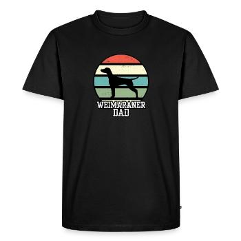 Weimaraner Dad I Retro Weimaraner Dad - T-shirt Premium bio Homme - noir - Devant - Nico (187cm)