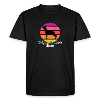 Belgian Malinois Mom I Retro Mechelaar Mom - Men's Premium Organic T-Shirt - black - Front - Nico (187cm)