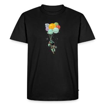 Astronaut - T-shirt Premium bio Homme - noir - Devant - Nico (187cm)