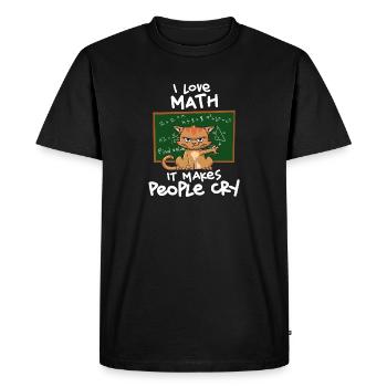 Cat Lover I Math Teacher I Love Math It Makes - T-shirt Premium bio Homme - noir - Devant - Nico (187cm)