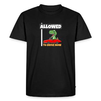 Allowed To Drive Now Crocodile Driver's License - Men's Premium Organic T-Shirt - black - Front - Nico (187cm)