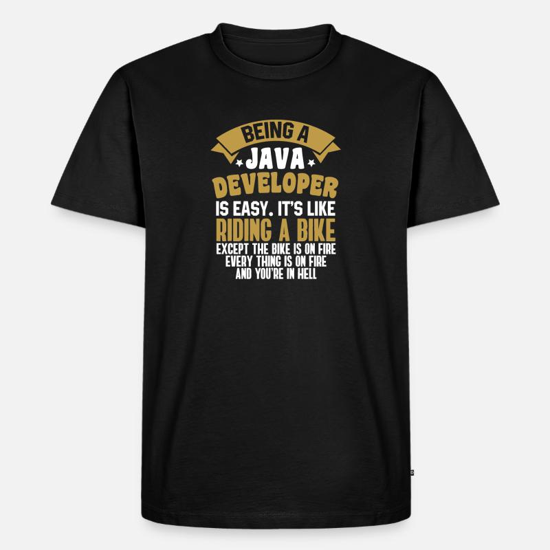 Java Developer - T-shirt Premium bio Homme - noir