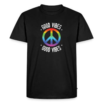 Good Vibes - T-shirt Premium bio Homme - noir - Devant - Nico (187cm)