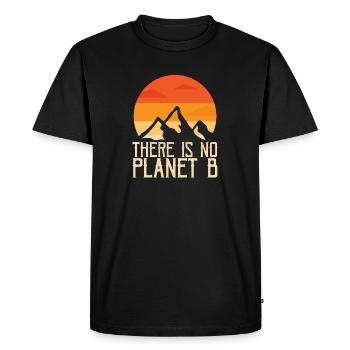 THERE IS NO PLANET B - T-shirt Premium bio Homme - noir - Devant - Nico (187cm)