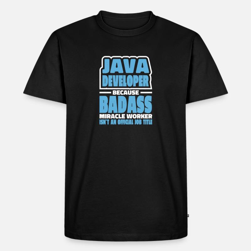 Java Developer Badass - T-shirt Premium bio Homme - noir