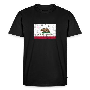 California Republic Été Sun Palms Beach Cali - T-shirt Premium bio Homme - noir - Devant - Nico (187cm)