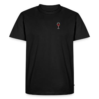 Vin vin rouge Buveur de vin Amateurs de vin Dames - T-shirt Premium bio Homme - noir - Devant - Nico (187cm)